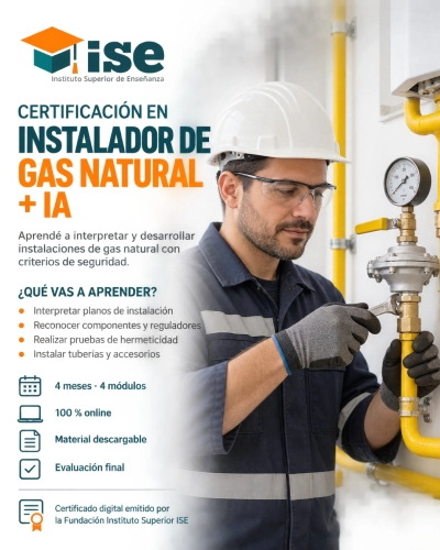 Certificación en instalador de gas natural + IA