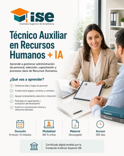 Técnico Auxiliar en Recursos Humanos + IA