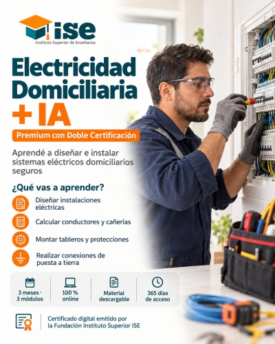 Electricidad Domiciliaria + IA (Premium con Doble Certificación)