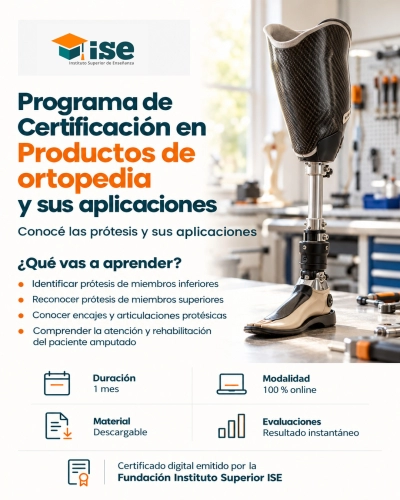 Programa de Certificación en Productos de ortopedia y sus aplicaciones
