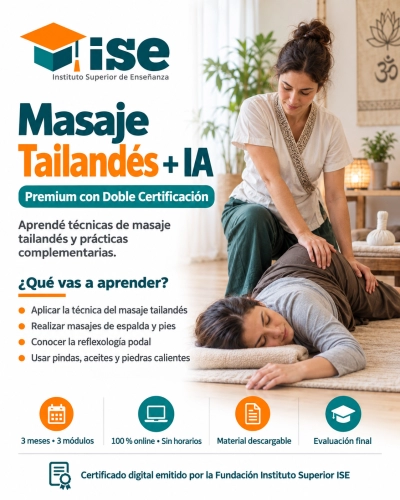 Masaje Tailandés + IA (Premium con Doble Certificación)