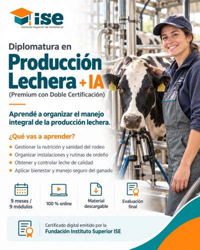 Diplomatura en Producción Lechera + IA (Premium con Doble Certificación)