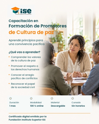 Capacitación en Formación de Promotores de Cultura de paz
